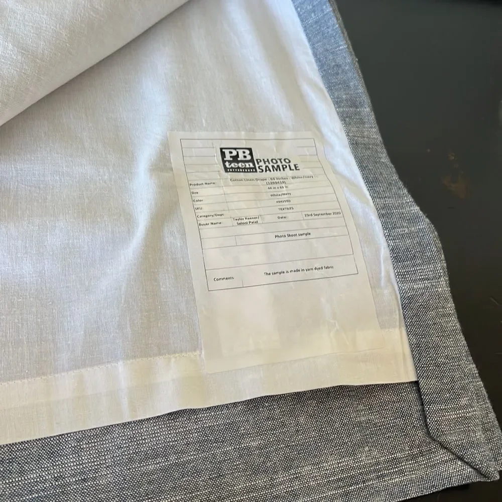 Pottery Barn Teen Cotton Linen Drape